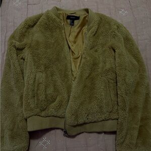 Forever 21 Teddy Jacket - Brown